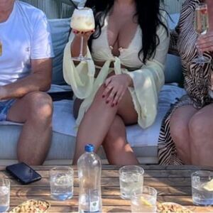 Colorful bandeau bikini top